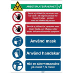 Safety Wall Chart, Polypropylene B-7527, Swedish, 371 mm, 262mm