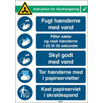 Safety Wall Chart, Polypropylene B-7527, Danish, 371 mm, 262mm