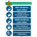 Safety Wall Chart, Polypropylene B-7527, Swedish, 371 mm, 262mm