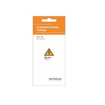 Yellow Vinyl Safety Labels, None-Text 25 mm x 25mm