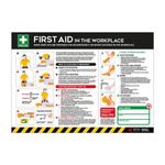 Workplace First Aid Guidance Safety Poster, PVC, English, 420 mm, 594mm