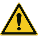 Brady Self-Adhesive General Hazard Hazard Warning Sign