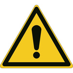 Brady Self-Adhesive General Hazard Hazard Warning Sign