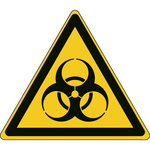 Brady Self-Adhesive Biological Hazard Hazard Warning Sign