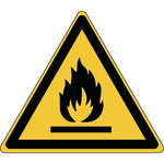 Brady Self-Adhesive Fire Safety Hazard Warning Sign