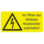 Idento Self-Adhesive Hazard Warning Sign (German)