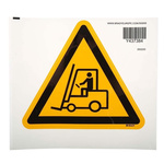 Brady Self-Adhesive Fork Lift Hazard Hazard Warning Sign