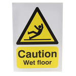 RS PRO Self-Adhesive General Hazard Hazard Warning Sign (English)