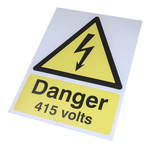 RS PRO Electrical Hazard Warning Sign (English)