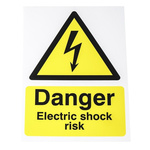 RS PRO Electrical Hazard Warning Sign (English)