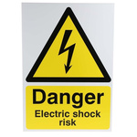 RS PRO Electrical Hazard Warning Sign (English)