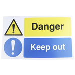 RS PRO Hazard Warning Sign (English)