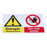 RS PRO Area Hazard Hazard Warning Sign (English)