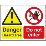 RS PRO Area Hazard Hazard Warning Sign (English)