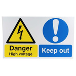 RS PRO Electrical Hazard Warning Sign (English)