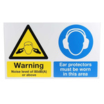 RS PRO Protective Clothing Required Hazard Warning Sign (English)