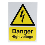 RS PRO Electrical Hazard Warning Sign (English)