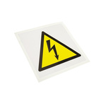 RS PRO Self-Adhesive Electrical Hazard Warning Sign