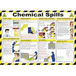 Chemical Spills Safety Guidance Safety Poster, Semi Rigid Laminate, English, 420 mm, 590mm