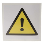 RS PRO Self-Adhesive General Hazard Hazard Warning Sign