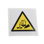 RS PRO Self-Adhesive Hazardous Substances Hazard Warning Sign