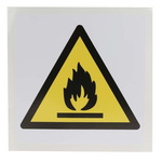 RS PRO Self-Adhesive Fire Safety Hazard Warning Sign