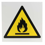 RS PRO Fire Safety Hazard Warning Sign