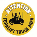 RS PRO Self-Adhesive Fork Lift Hazard Hazard Warning Sign (English)