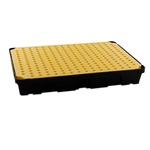 RS PRO Polyethylene Spill Tray with Grate for Industrial Storage, 100L Capacity