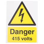 RS PRO Electrical Hazard Warning Sign (English)