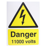 RS PRO Electrical Hazard Warning Sign (English)