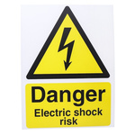RS PRO Electrical Hazard Warning Sign (English)