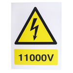 RS PRO Electrical Hazard Warning Sign (English)