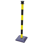 RS PRO Black & Yellow ABS Barrier Post
