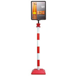 RS PRO Red & White Barrier Post