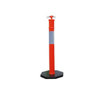 RS PRO Black & Orange Polypropylene Barrier Post