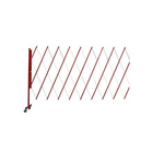 RS PRO Red & White Steel Extendable Barrier