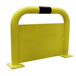 RS PRO Black & Yellow Steel Protection Barrier