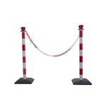 RS PRO Red & White ABS Barrier Post, 2m, Red, White Tape