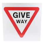 RS PRO Plastic Give Way Road Traffic Sign, H450 mm W450mm