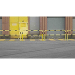 RS PRO Yellow/Black Steel Protection Barrier