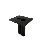 RS PRO Black Steel Barrier Base