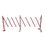 RS PRO Red/White Steel Extendable Barrier