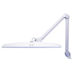 RS PRO LED Desk Light, 21 W, Reach:400mm, Adjustable Arm, White, 100 - 230 V, Lamp Included