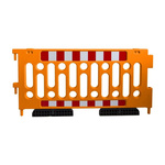 RS PRO Orange Polypropylene Safety Barrier, Red, White Tape