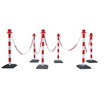 RS PRO Red & White ABS Chain Barrier