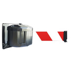 RS PRO Red & White Steel Strap Reel, 10m, Red, White Tape