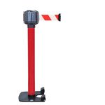 RS PRO Red & White Steel Retractable Barrier, 10m, Red, White Tape