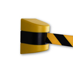 RS PRO Retractable Barrier, 9m, Yellow/Black Tape