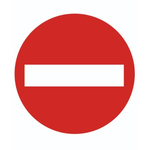 RS PRO PVC No Access/Entry Road Traffic Sticker